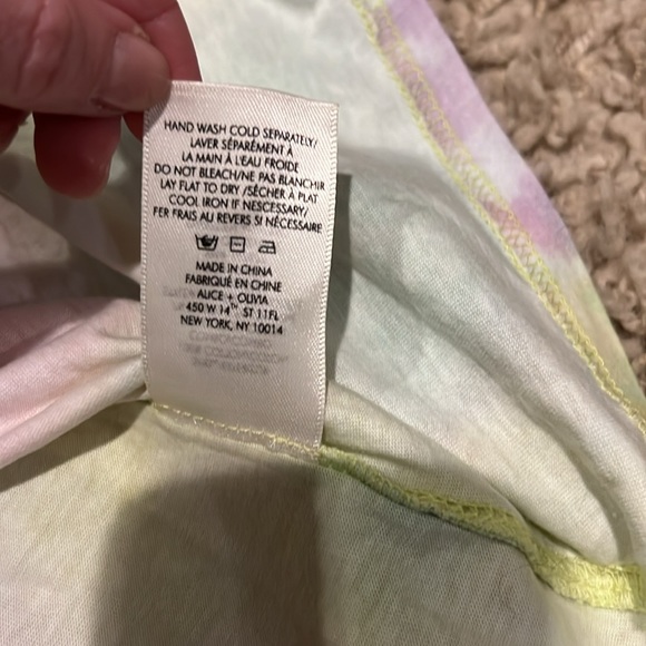 NWT Small Alice + Olivia Garner T-shirt Dress Tie Dye - Picture 7 of 9